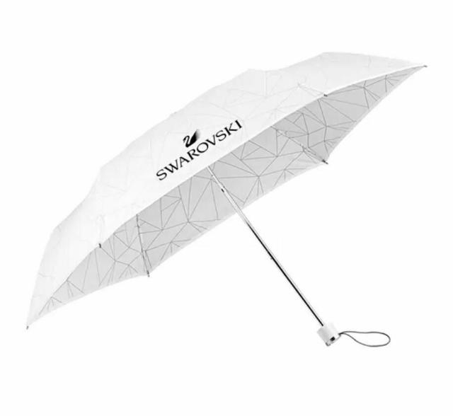 スワロフスキー Swarovski ホワイト コレクション 折りたたみ アンブレラ 5388191