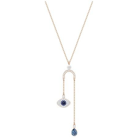 スワロフスキー Swarovski ジュエリー 目 DUO EVIL EYE Y字型ネックレス 5425861