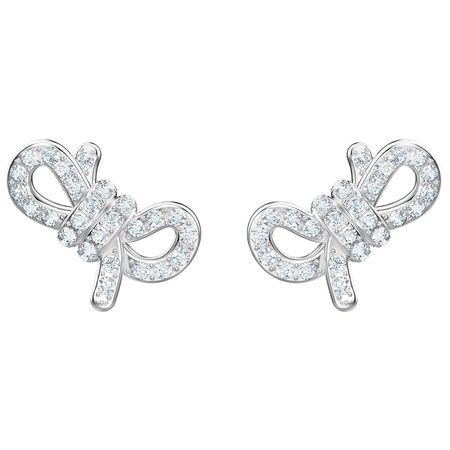 スワロフスキー Swarovski リボン LIFELONG BOW ピアス 5447080
