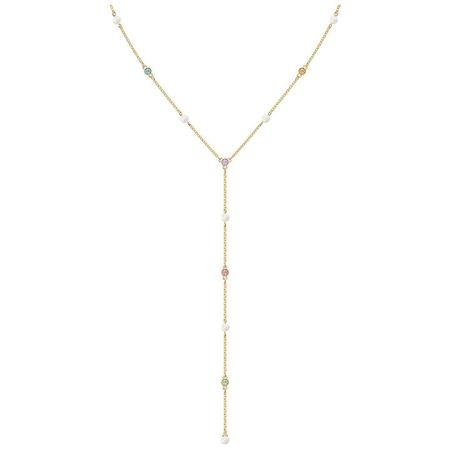 スワロフスキー Swarovski パステルカラー NO REGRETS Y字型ネックレス 5459612