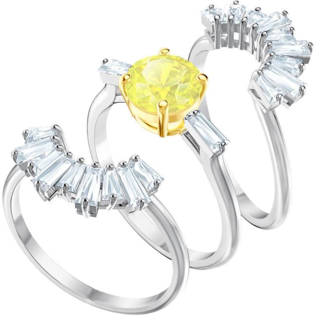 スワロフスキー Swarovski 太陽 イエロー SUNSHINE リングセット 指輪 5482498