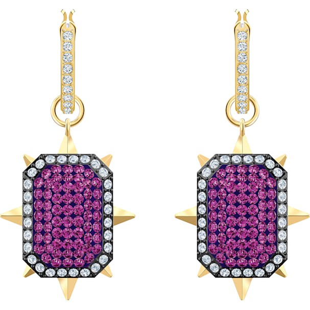 新品　スワロフスキー Tarot Magic ピアス スワロフスキー Swarovski Tarot Magic フープピアス パープル