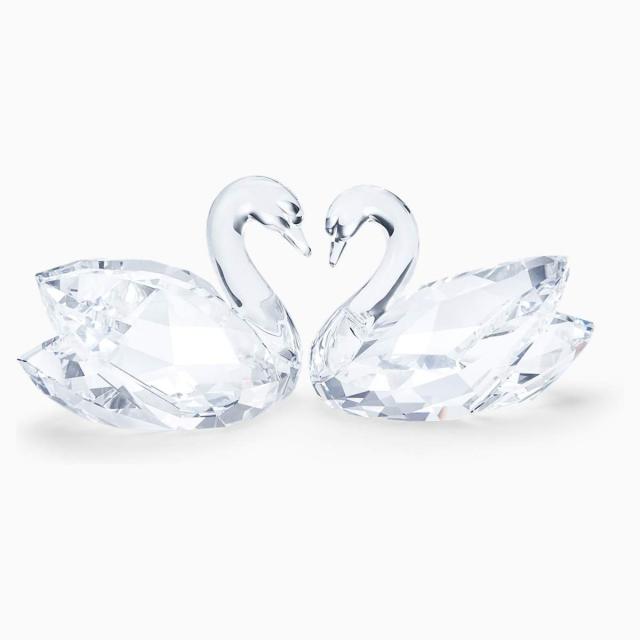 スワロフスキー Swarovski 置物 鳥 スワン（2羽セット）5493713 【公式