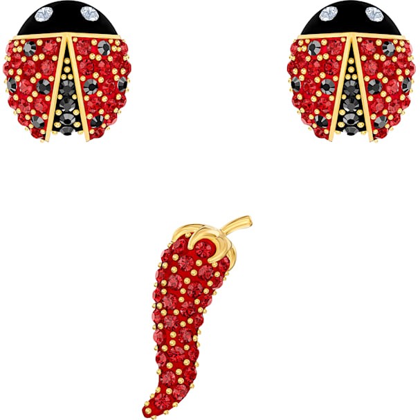 スワロフスキー Swarovski Lisabel ピアスセット てんとうむし 唐辛子 5498791