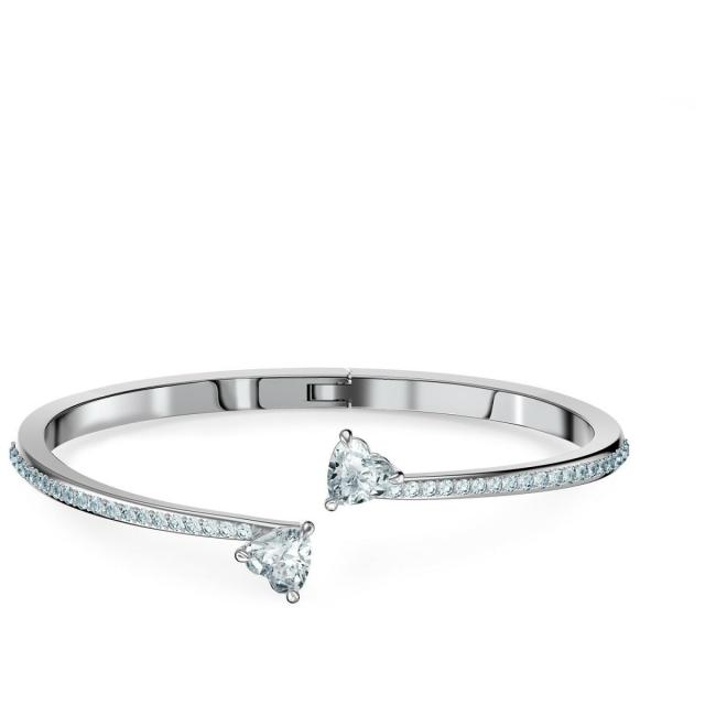 SWAROVSKI Attract Soul バングル ハート ブレスレット Swarovski Attract Soul Bangle Bracelet - White, Rhodium