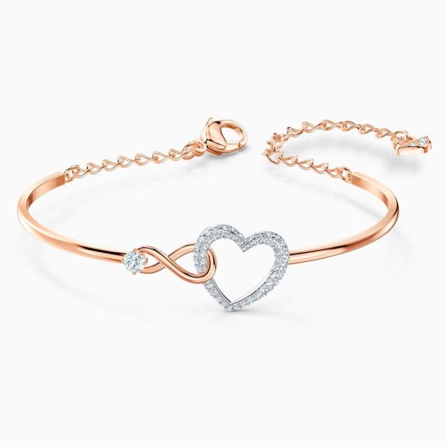 スワロフスキー Swarovski Swarovski Infinity Heart バングル 5518869_1