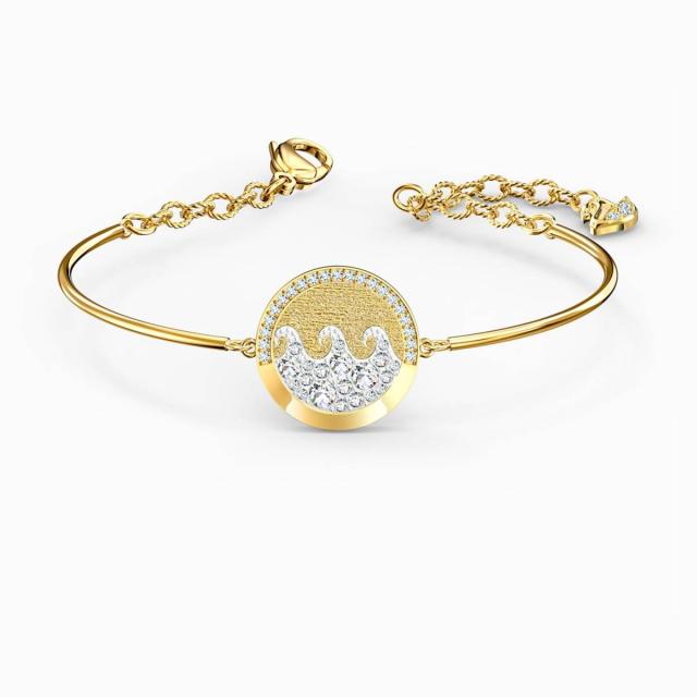 スワロフスキー Swarovski Shine Wave バングル 5524191_1