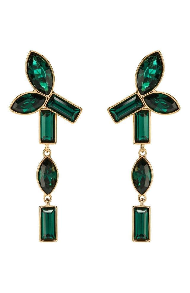 スワロフスキー Swarovski Atelier グリーン Beautiful Earth ドロップピアス 5535896