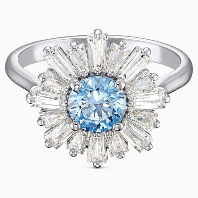 スワロフスキー Swarovski Sunshine リング ブルー 指輪 5537797の通販
