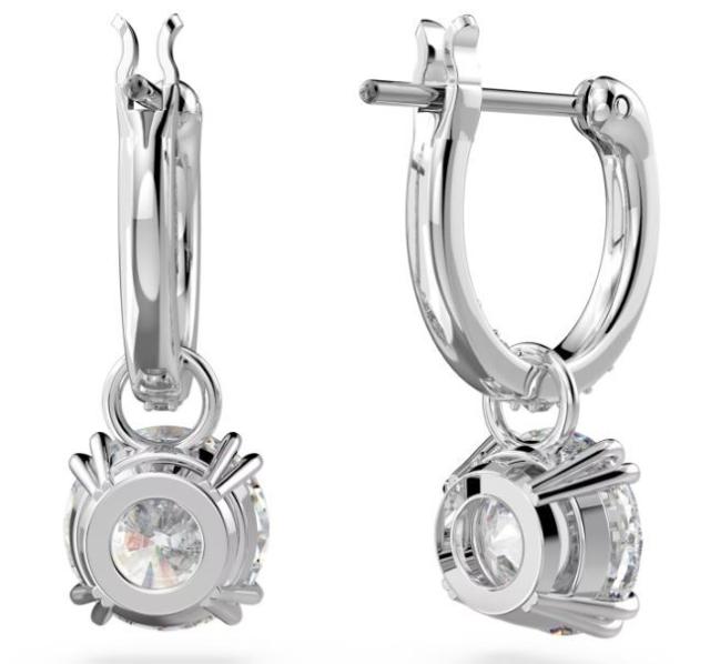 【Swarovskiスワロフスキー】Constella ドロップピアス Constella ドロップピアス, クリスタル・パール, ラウンドカット