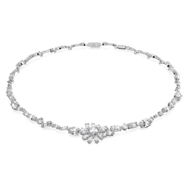 スワロフスキー Swarovski Gema ネックレス ミックスカット フラワー ホワイト 5644666