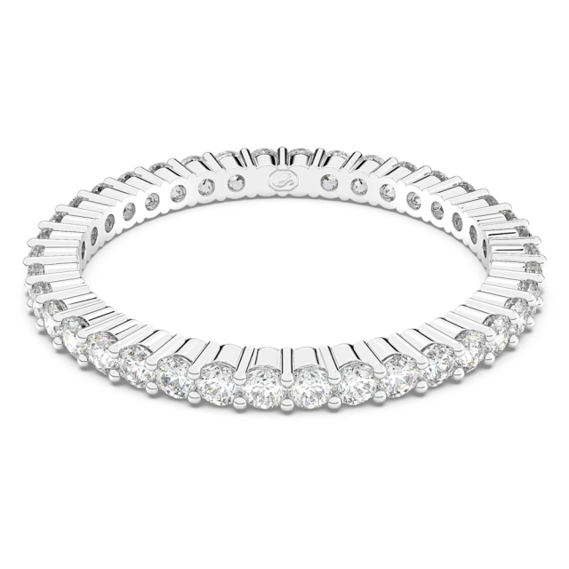 スワロフスキー Swarovski Vittore リング ラウンドカット, ホワイト, ロジウム・プレーティング 5656299