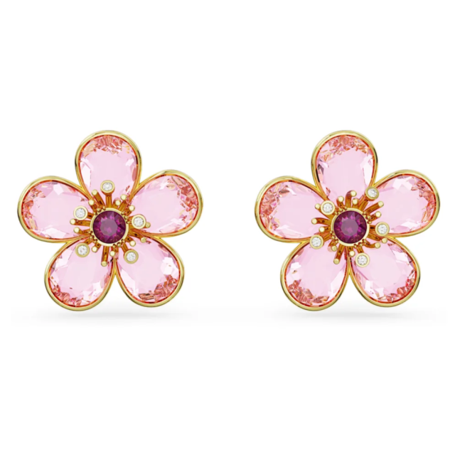 スワロフスキー Swarovski Florere スタッドピアス フラワー ピンク 5656635