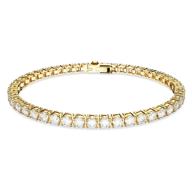スワロフスキー Swarovski Matrix Tennis ブレスレット ラウンドカット ホワイト L 5657662