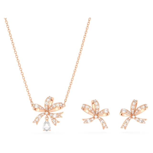 スワロフスキー Swarovski Volta セット リボン ホワイト ローズゴールド 5661680
