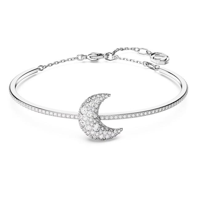 スワロフスキー Swarovski 月 Luna バングル ロジウム・プレーティング 