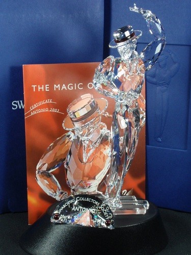スワロフスキー 置物 SCS限定品 アントニオ スタンド&プレート付 スワロフスキー Swarovski 2003年 SCS限定品 『アントニオ スタンド
