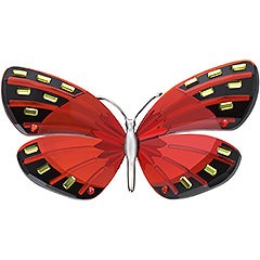 スワロフスキー Swarovski 2007年 廃盤品 置物 蝶 Adena Butterfly, Light Siam フィギュア 622737