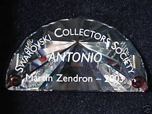 スワロフスキー Swarovski 2003年 SCS限定品 『アントニオ タイトルプレート』 626472