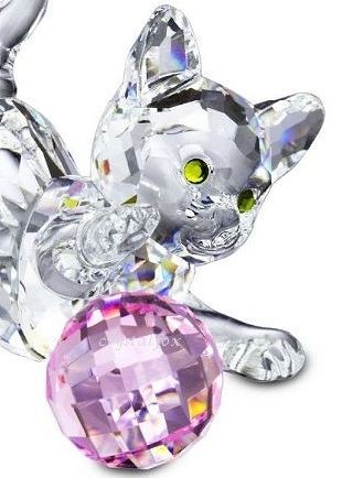 スワロフスキー Swarovski クリスタル 廃盤品 『子ネコ(ピンクボール)』 631856