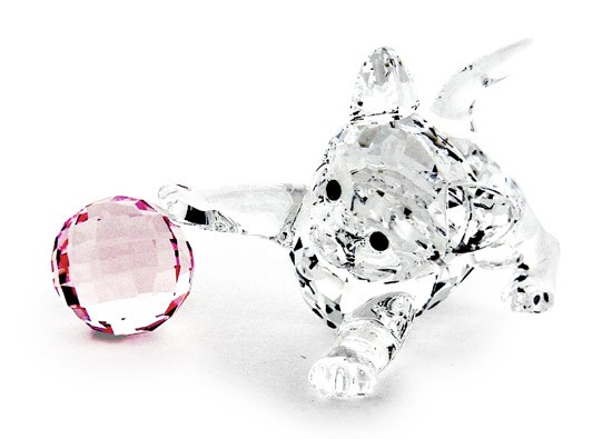 スワロフスキー Swarovski クリスタル 廃盤品 『子ネコ(ピンクボール)』 631856