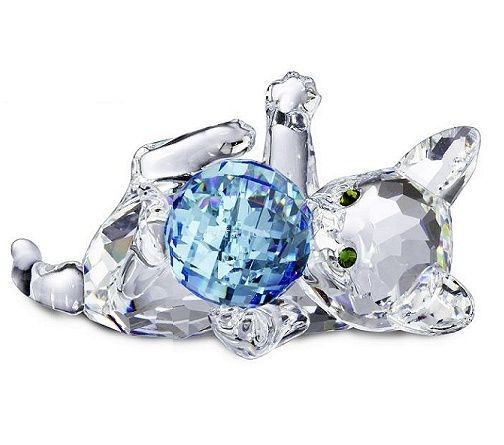 スワロフスキー Swarovski クリスタル 廃盤品 『子ネコ(ブルーボール)』 631857