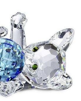 スワロフスキー Swarovski クリスタル 廃盤品 『子ネコ(ブルーボール