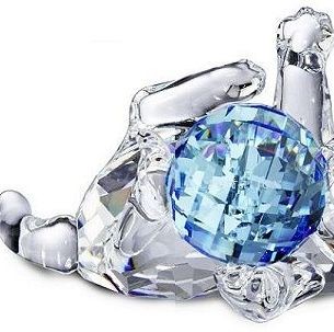 スワロフスキー Swarovski クリスタル 廃盤品 子ネコ スワロフスキー Swarovski クリスタル 廃盤品 『子ネコ(ブルー