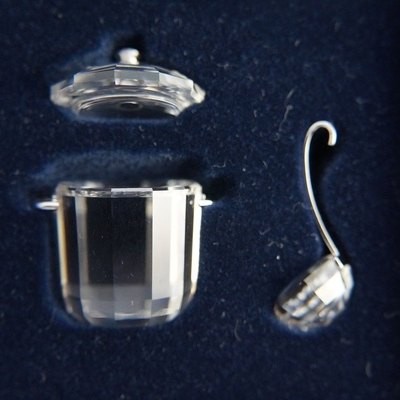 スワロフスキー Swarovski 2005年 廃盤品 『両手鍋とレードル, ロジウムコーティング』 655047