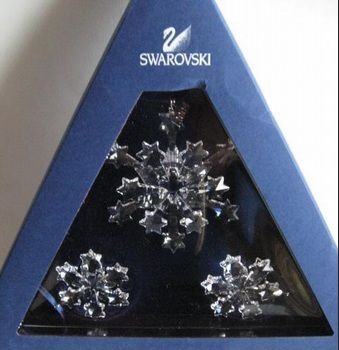 スワロフスキー Swarovski 『2004 Snowflake Christmas Star オーナメント（3個セット）』 682961_1