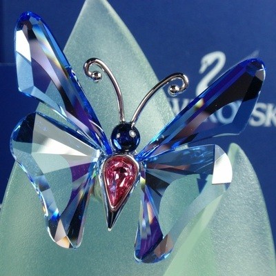 スワロフスキー Swarovski 2007年 廃盤品 置物 蝶 Adena Butterfly, Light Siam フィギュア 622737