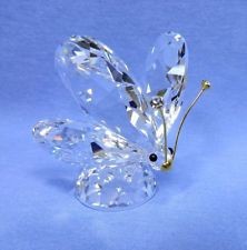 スワロフスキー Swarovski 1982年 廃盤品 置物 蝶 Butterfly large v2Gold Antenna 7639 055 000