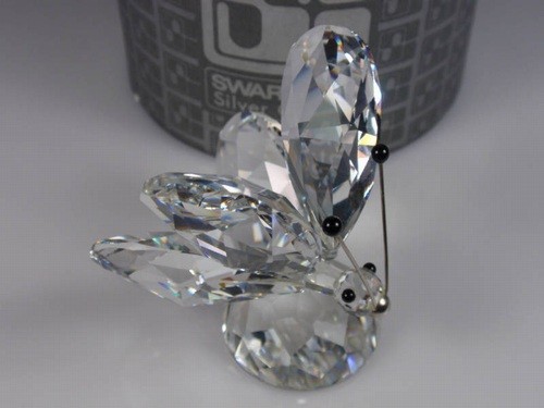 スワロフスキー Swarovski 1982年 廃盤品 『黒い触覚の蝶』 7639NR55その他インテリア小物・置物