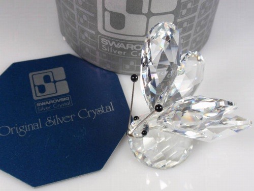 スワロフスキー Swarovski 1982年 廃盤品 『黒い触覚の蝶』 7639NR55