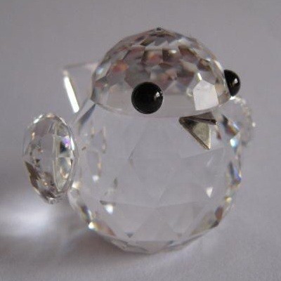 スワロフスキー Swarovski 1988年 廃盤品 置物 鳥 スズメ(L) フィギュア 7650/032/000の通販は