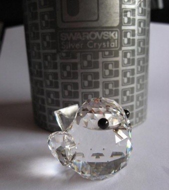 スワロフスキー Swarovski 1988年 廃盤品 置物 鳥 スズメ(L