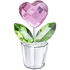 スワロフスキー Swarovski 置物 廃盤品 フラワーハート ピンク 842858の通販は 18,657円