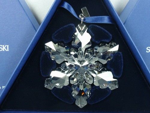 Swarovski クリスマスオーナメント2008 三角形ボックス付き