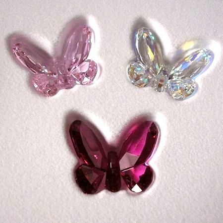 スワロフスキー Swarovski クリスタル 『チョウ,S レッド(3個セット)』 955428_1