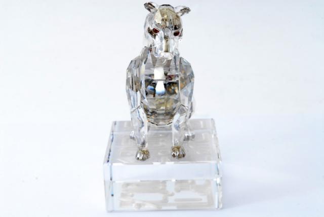 スワロフスキー Swarovski クリスタル 置物 犬 『Chinese Zodiac