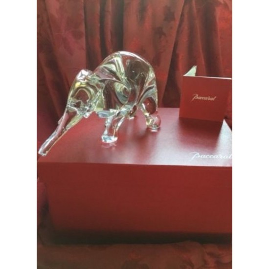 バカラ（Baccarat）製 象（エレファント）クリスタルフィギュリン Baccarat バカラ『ゾウ エレファント TANGANYIKA LOET フィギュリン