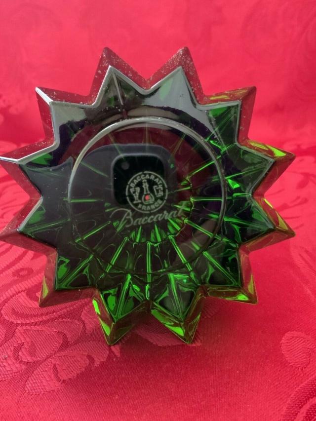 Baccarat バカラ 置物 クリスマスツリー ファイアー グリーン クリスタル フィギュリン_2