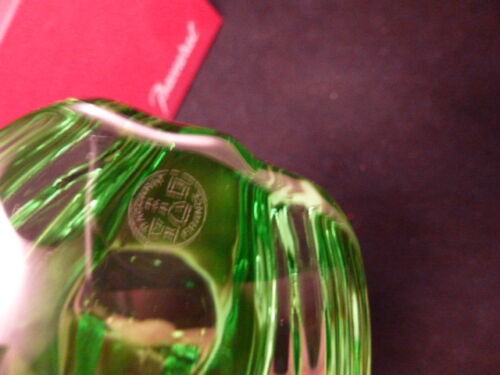 Baccarat バカラ　緑色ガラス カエル カタツムリ Baccarat バカラ 緑色ガラス カエル カタツムリ