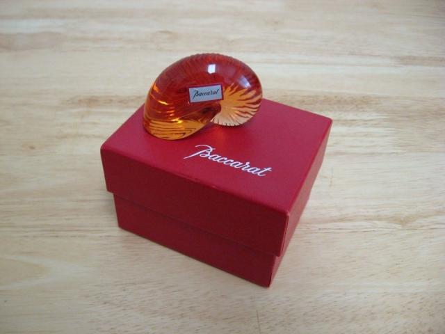 Baccarat バカラ オウムガイ クリスタル フィギュリン