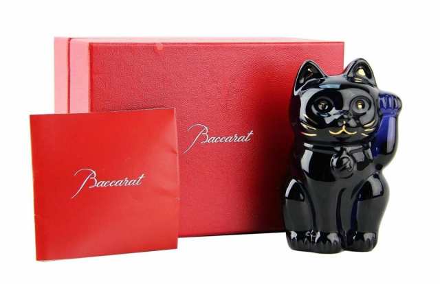 Baccarat バカラ 招き猫 ミッドナイクリスタル フィギュリン｜au PAY マーケット