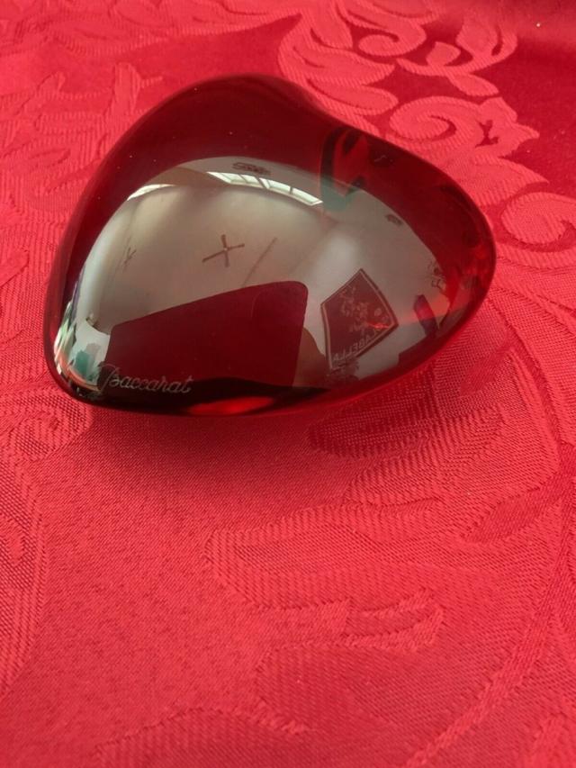 Baccarat バカラ 置物 ハート クリスタル レッド_2