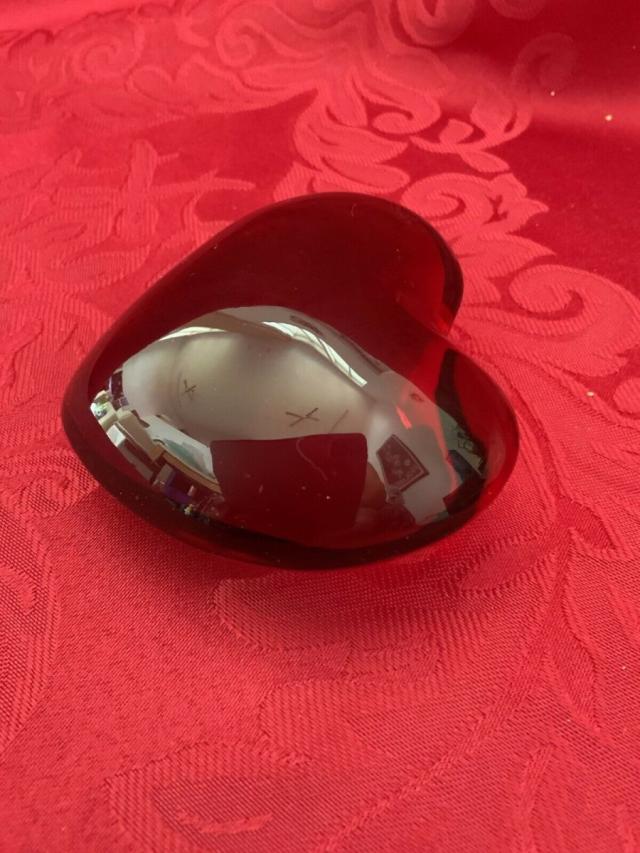 Baccarat バカラ 置物 ハート クリスタル レッド_3