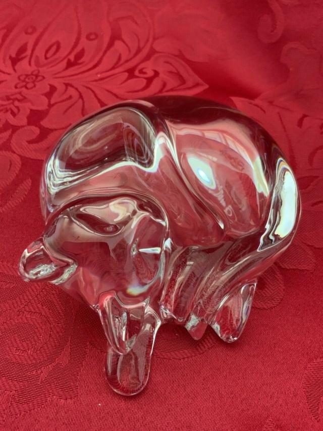 Baccarat バカラ キャット 猫 リクライニング フェイス フィギュリン_3