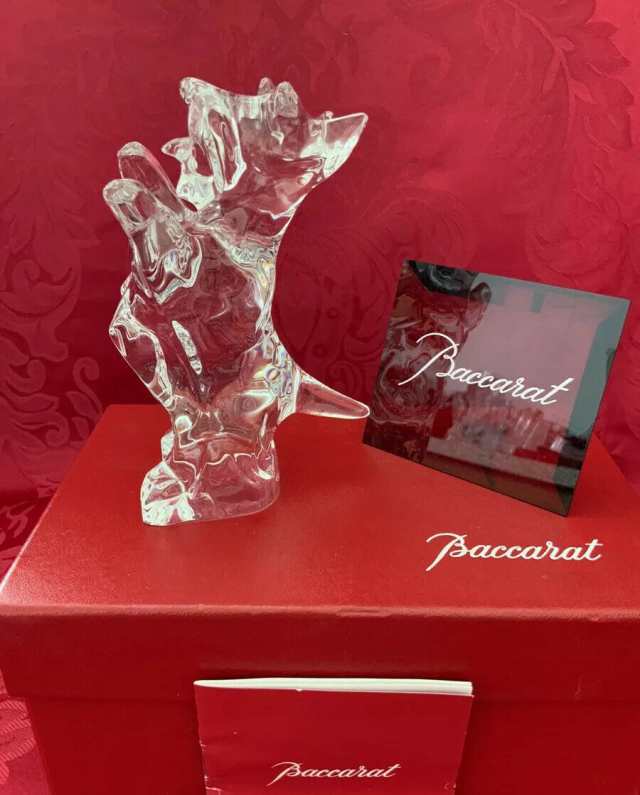 Baccarat バカラ 置物 ドッグ 犬 クリスタル フィギュリン