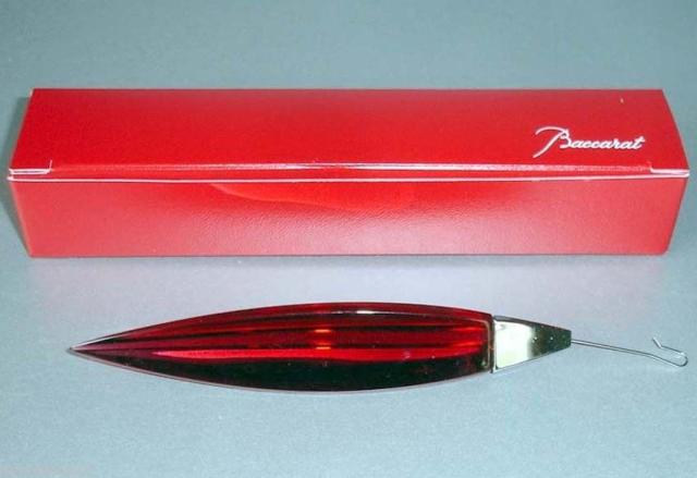 Baccarat バカラ シャンデリアペンダントドロップ レッドクリスタル 